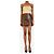 Miu Miu Minifalda de cuero marrón - talla UK 6 - vista 2