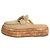 Tod's Beige Kate leather and raffia platform mules - size EU 39