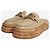 Tod's Beige Kate leather and raffia platform mules - size EU 39 - view 2