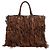 Prada Borsa tote in pelle marrone con frange
