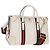 GUCCI Ophdia GG Sherry Line Hand Bag Leather 2way White Gold 715666