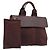 Hermès HERMES Valparaiso PM Hand Bag Canvas Brown Silver