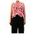 Autre Marque Blumiges Crochet-Stricktop in Rosa - Größe L