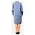 Loewe Abito lungo in lino anagramma a maniche lunghe blu - size - vista 2