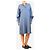 Loewe Abito lungo in lino anagramma a maniche lunghe blu - size - vista 3