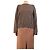 Brunello Cucinelli Brauner Pullover mit Paillettenstreifen - Größe M