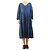 Autre Marque Marineblau gestreiftes Leinen-Midikleid - Größe S