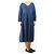 Autre Marque Marineblau gestreiftes Leinen-Midikleid - Größe S - Ansicht 3