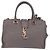 Autre Marque Saint Laurent Baby Cabas Hand Bag Leather 2way Gray Gold - view 13
