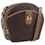 Céline CELINE Macadam Shoulder Bag PVC Brown Gold Tone