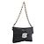 PRADA Chain Shoulder Bag Leather Black Silver