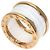 Bulgari Anello Bvlgari B-zero1 a 4 fasce in ceramica bianca e oro rosa