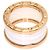 Bulgari Anello Bvlgari B-zero1 a 4 fasce in ceramica bianca e oro rosa - vista 4