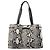 Gucci 1999 Grey Snakeskin Print Drawstring Tote Bag