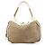 Miu Miu Borsa a tracolla in tela beige con applicazioni floreali