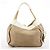 Miu Miu Borsa a tracolla in tela beige con applicazioni floreali - vista 3