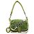 Chloé Grüne Nylon-Schultertasche mit Logo-Klappe