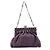 Gucci 001 4247 Borsa a spalla clutch in lino arricciato viola - vista 3