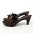 Yves Saint Laurent Mules Muse de piel marrón con tacón de madera EU 38 - vista 2