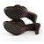 Yves Saint Laurent Mules Muse de piel marrón con tacón de madera EU 38 - vista 7