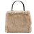 Gucci Borsa Tote Horsebit in pelliccia beige - vista 3