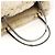 Gucci Borsa Tote Horsebit in pelliccia beige - vista 7