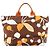 Miu Miu Braune Canvas-Blumentasche - Ansicht 3