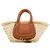 Chloé Borsa Cesto Marcie in Raphia Beige Brown