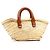 Chloé Borsa Cesto Marcie in Raphia Beige Brown - vista 3