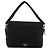 Prada Borsa a spalla BN0245 in cotone nero con bottone a pressione - vista 3