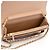 Chanel Borsa in pelle d'agnello matelassé beige con logo e catena - vista 14