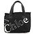 Chloé Borsa Tote in nylon nero con logo argento