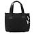 Chloé Borsa Tote in nylon nero con logo argento - vista 3