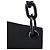 Prada B6436 Borsa a tracolla in nylon Tessuto Swing nera con catena - vista 7