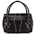 Gucci Borsa Bowling GG 124245 in pelle di vitello nera - vista 3