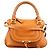 Chloé Borsa Marcie 2-Way in pelle arancione