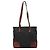 Prada Borsa Tote in Nylon Nero e Marrone Effetto Coccodrillo