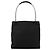 Prada Borsa Tote in nylon Tessuto nera con manici in metallo