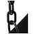 Prada Borsa a tracolla Swing Chain in Tessuto nero B6378 - vista 7