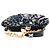 Marc Jacobs Picca borsa a spalla Stam con paillettes blu navy - vista 4