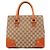 Gucci 120895 Borsa Tote GG Canvas Beige e Marrone Chiaro
