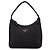 Prada Mini Borsa a Spalla Hobo in Nylon Tessuto Viola