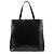 Prada Borsa Tote in pelle Spazzolato embossed nera - vista 3