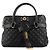 Marc Jacobs mala Tote de Couro Acolchoado Preta com Laço