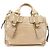 Chloé Borsa Tote 2-Way Bay in pelle beige - vista 3