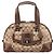 Coach Borsa Bowling Signature Turnlock Beige Brown F13977