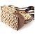Coach Borsa Bowling Signature Turnlock Beige Brown F13977 - vista 10
