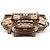 Coach Borsa Bowling Signature Turnlock Beige Brown F13977 - vista 4