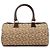Céline Mini borsa Boston in tela Macadam beige e marrone