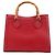 Gucci 002 8260 Borsa Tote Diana Bamboo in pelle rossa - vista 3
